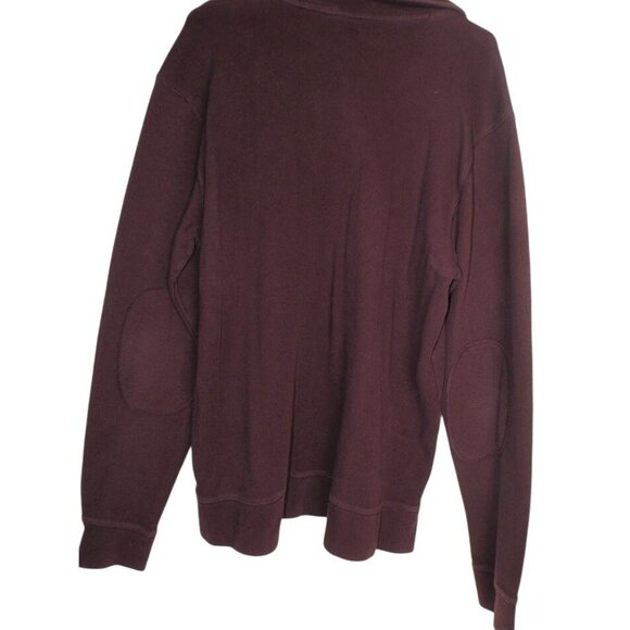 Carhartt Relaxed Fit Men's Deep Cranberry Pullover Size Large Quarter Zip JH800 - Picture 2 of 5